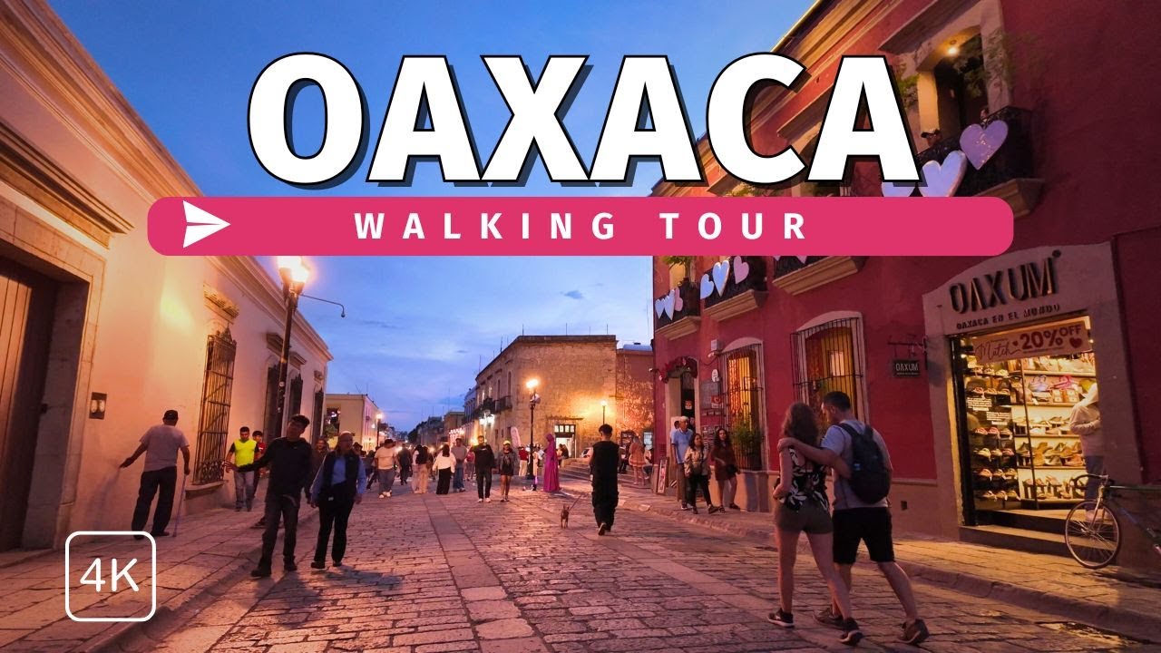A Night Walk Through Oaxaca's Historic Center | Mexico Walking Tour in 4k60fps w/Captions