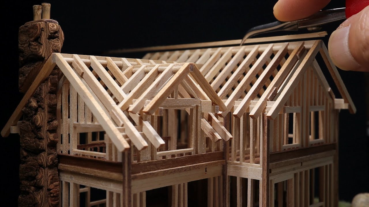 Framing House using popsicle stick - Part 1