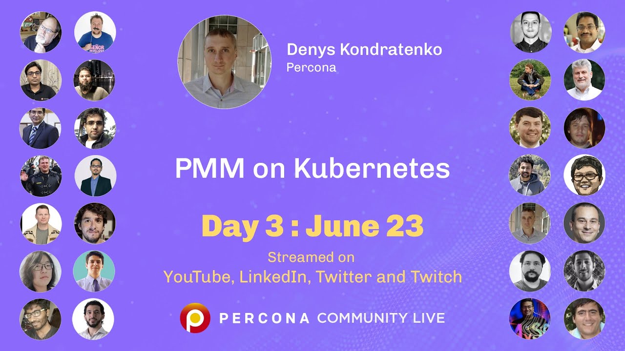 PMM on Kubernetes - Denys Kondratenko - Percona - Percona Community Live 2022 - Kubernetes tutorial