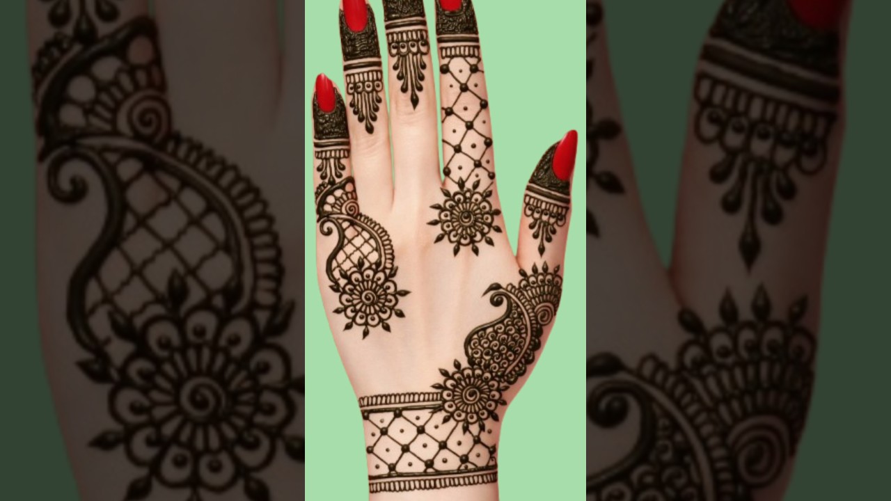 simple back hand mehndi designs 
