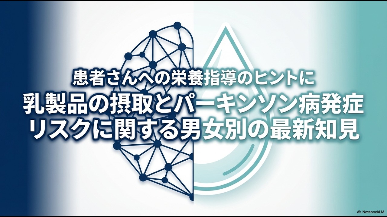 患者さんへの栄養指導のヒントに。乳製品の摂取とパーキンソン病発症リスクに関する男女別の最新知見