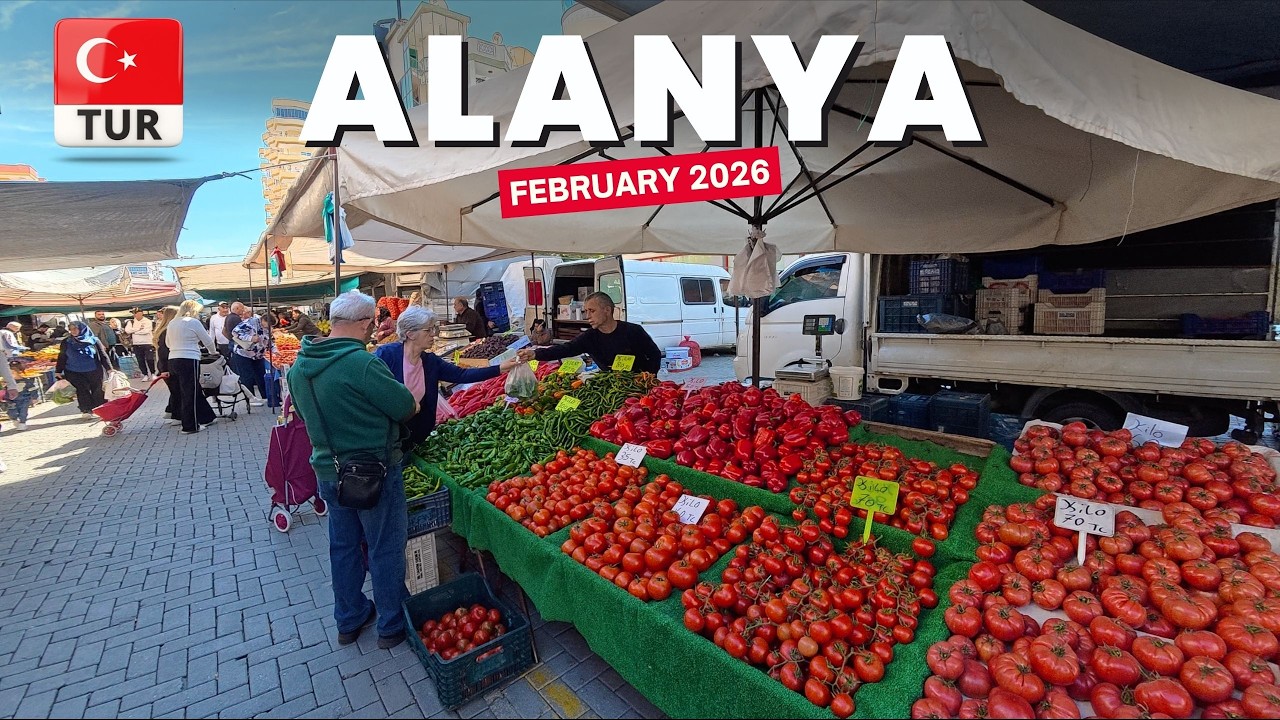 Alanya Mahmutlar Saturday Market | Antalya Turkiye | February 2026 [4K HD]