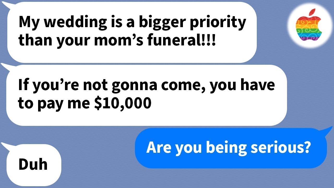【Apple】 My mom had just passed away forcing me to miss my sister-in-law's wedding, but...