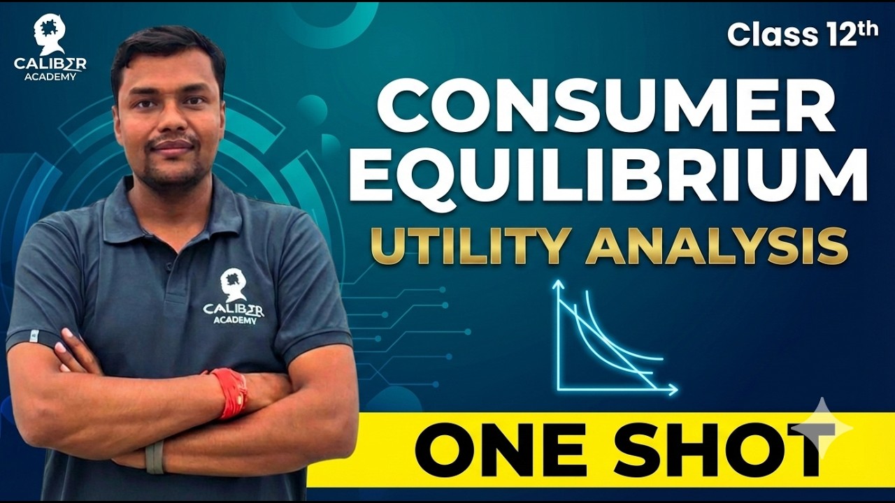 Consumer Equilibrium Utility Curve Analysis | Class 12th | By Akhilesh Sir | Caliber Academy