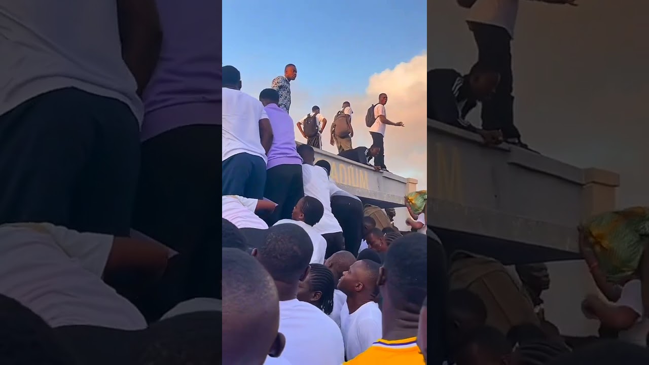 Stampede at El Wak Stadium | Chaos During Enlistment Exercise #elwakstadium #ghananews