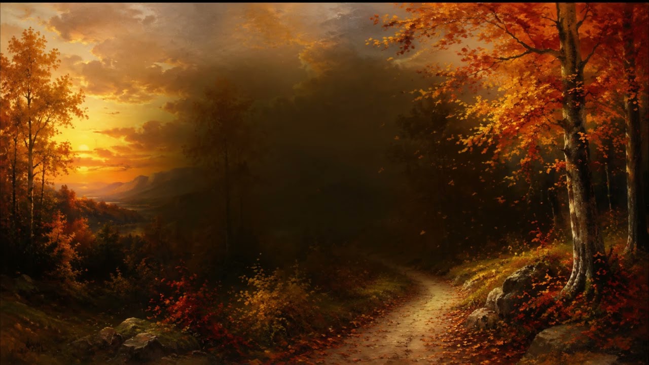 10 Minutes of Beautiful Autumn Art | Relaxing Vintage Fall Landscape