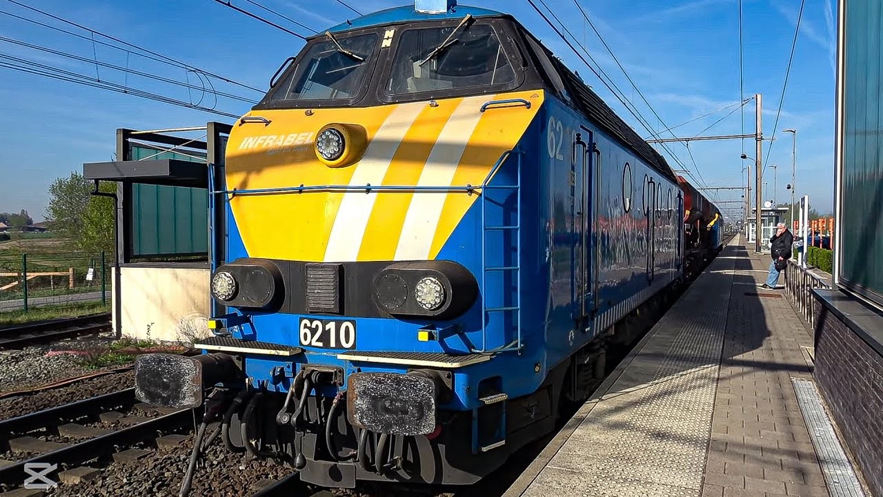 LOUD Departure of HLD 6210 & 6228 at Schellebelle Station (4K) 11-04-25