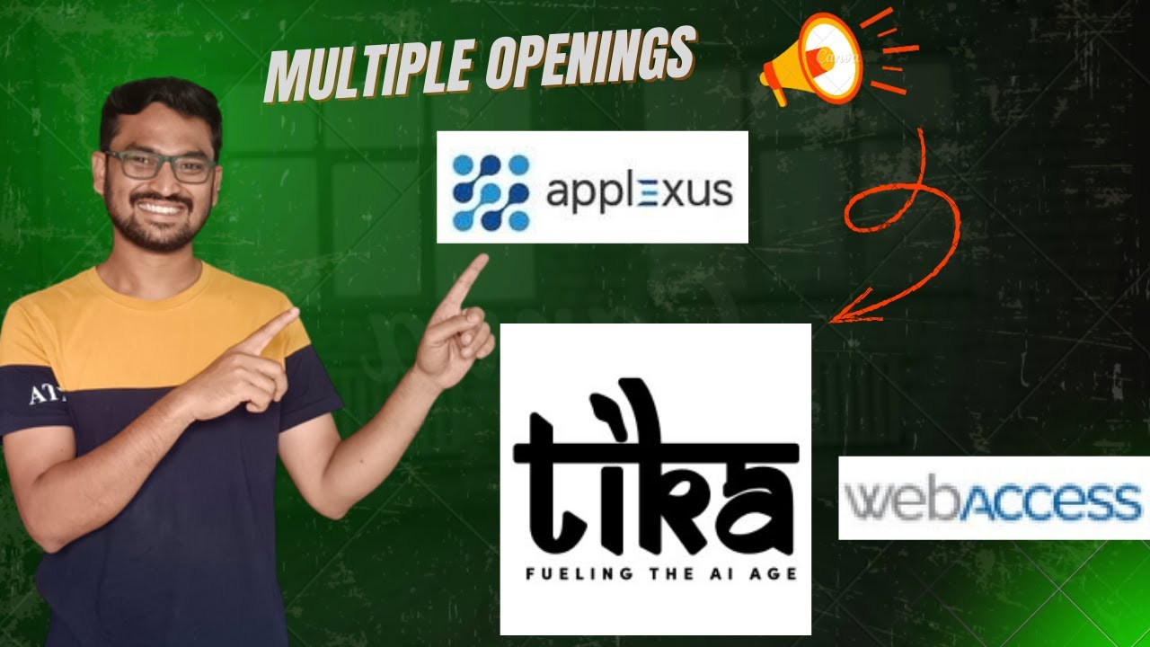 Freshers Hiring 2025 🚀 Applexus, Tika Data Services & Web Access | Apply Now | No Experience