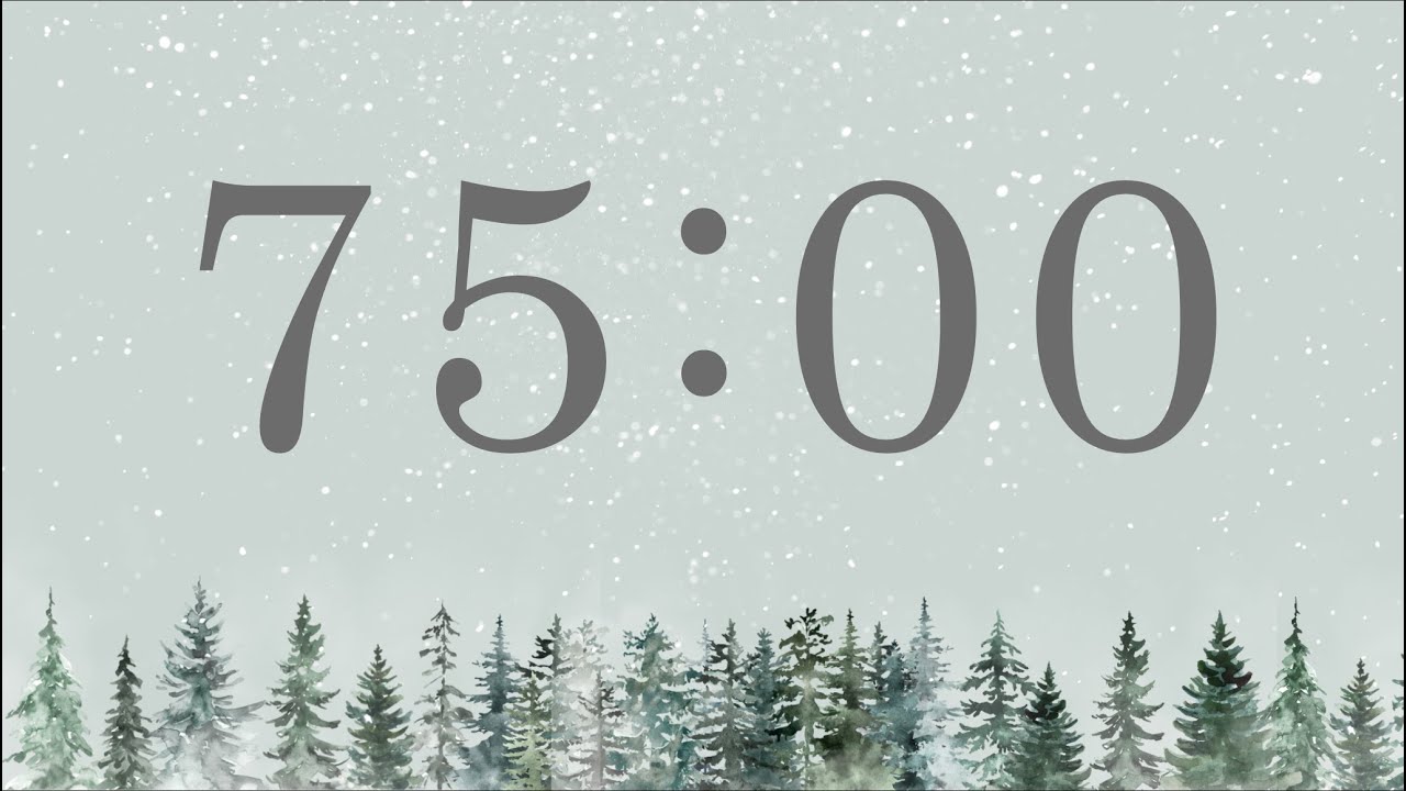 75 Minute Winter Forest Timer (Piano Tones at End)