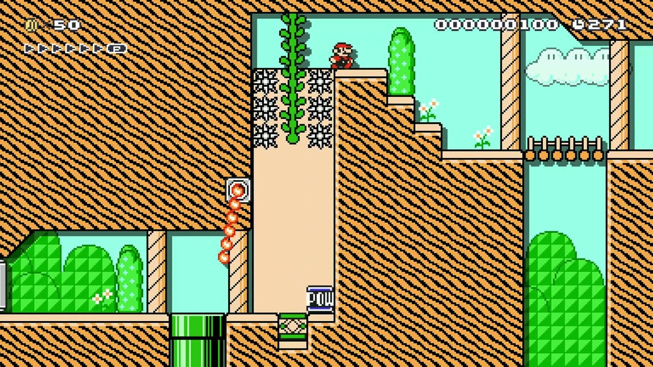 ◆トゲ抜けマリオ◆　Spike Trap by ☆ぽけっち☆Poké 🍄Super Mario Maker 2 Switch 2 No Commentary #dte