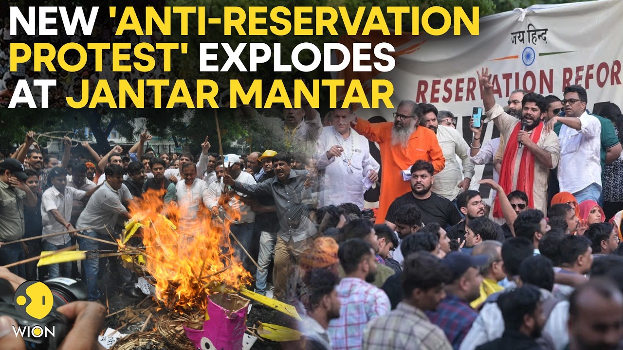 Jantar Mantar Protest LIVE: Anti-Reservation Protest Erupts In Delhi, Demonstrators Detained | WION