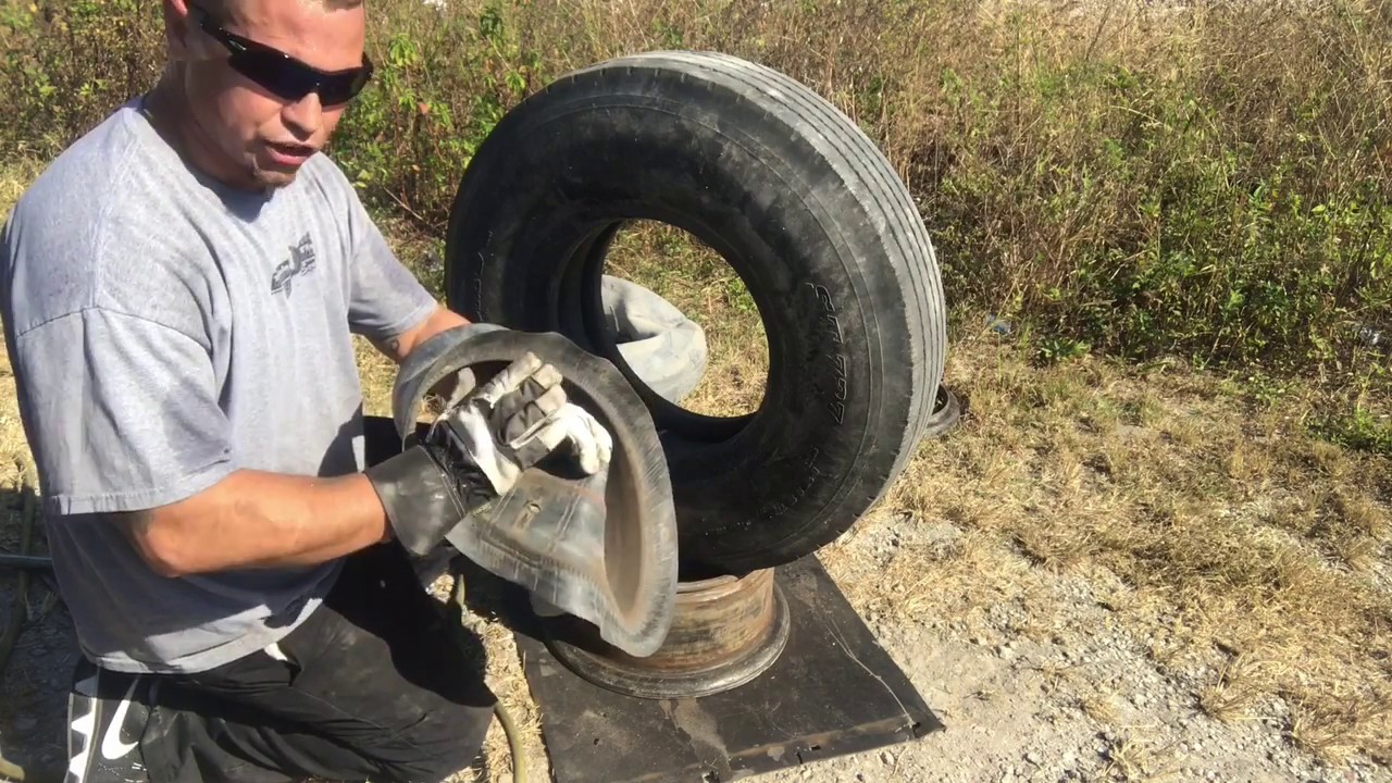 Changing a tire 8.25-15