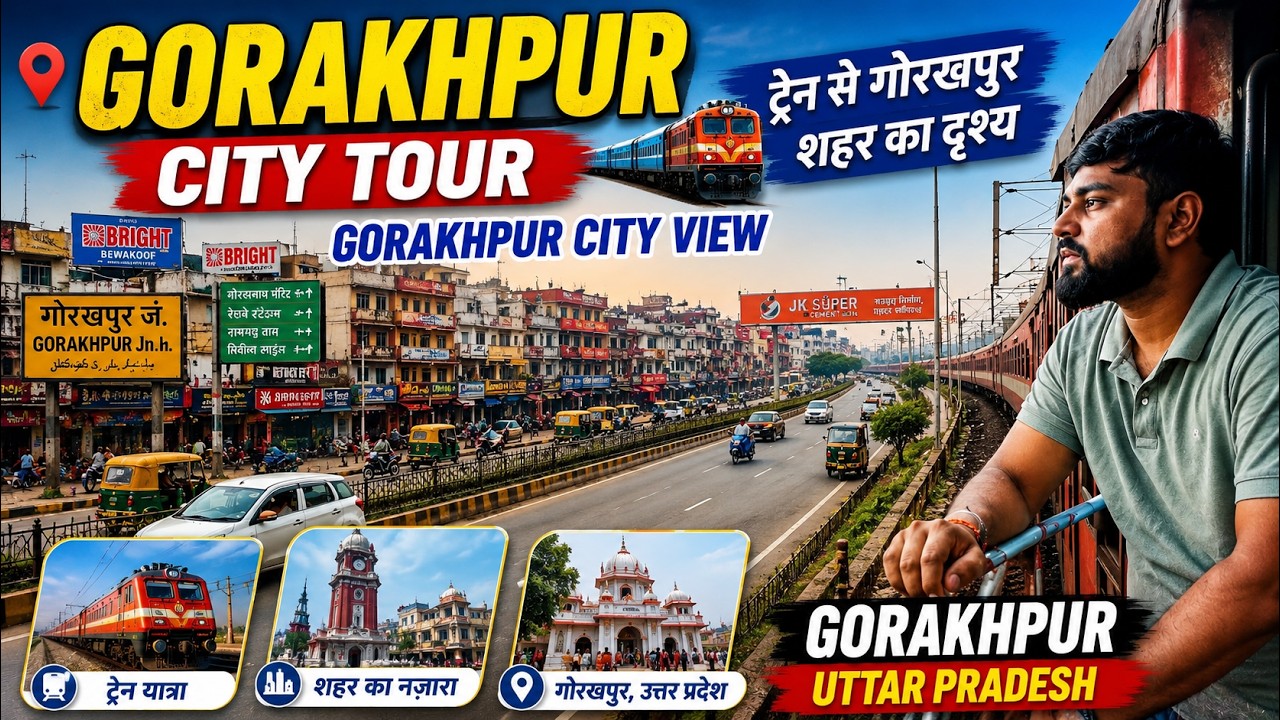 Gorakhpur City Tour l Gorakhpur City view l ट्रेन से गोरखपुर शहर का दृश्य l Gorakhpur Uttar Pradesh