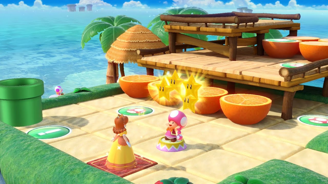 Super Mario Party Partner Party #1103 Watermelon Walkabout Daisy & Rosalina vs Yoshi & Koopa Troopa