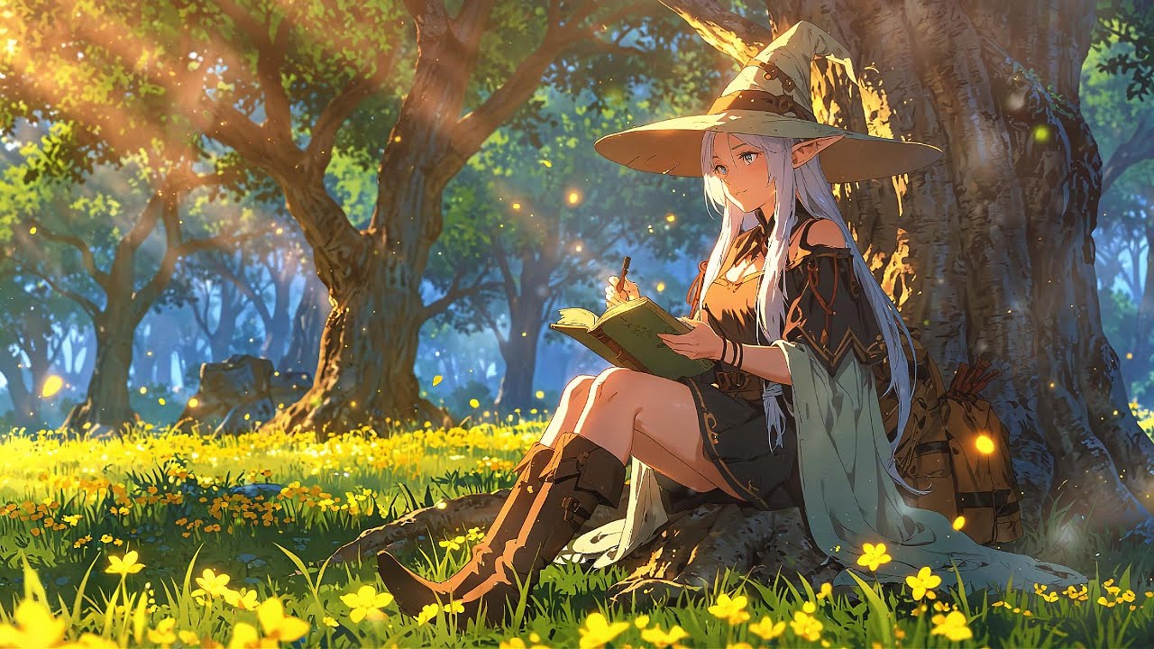 🌿Elf Witch&rsquo;s Relaxing Reading Time |🍃 Relaxing Medieval Music | Fantasy BGM for Work & Study🎶