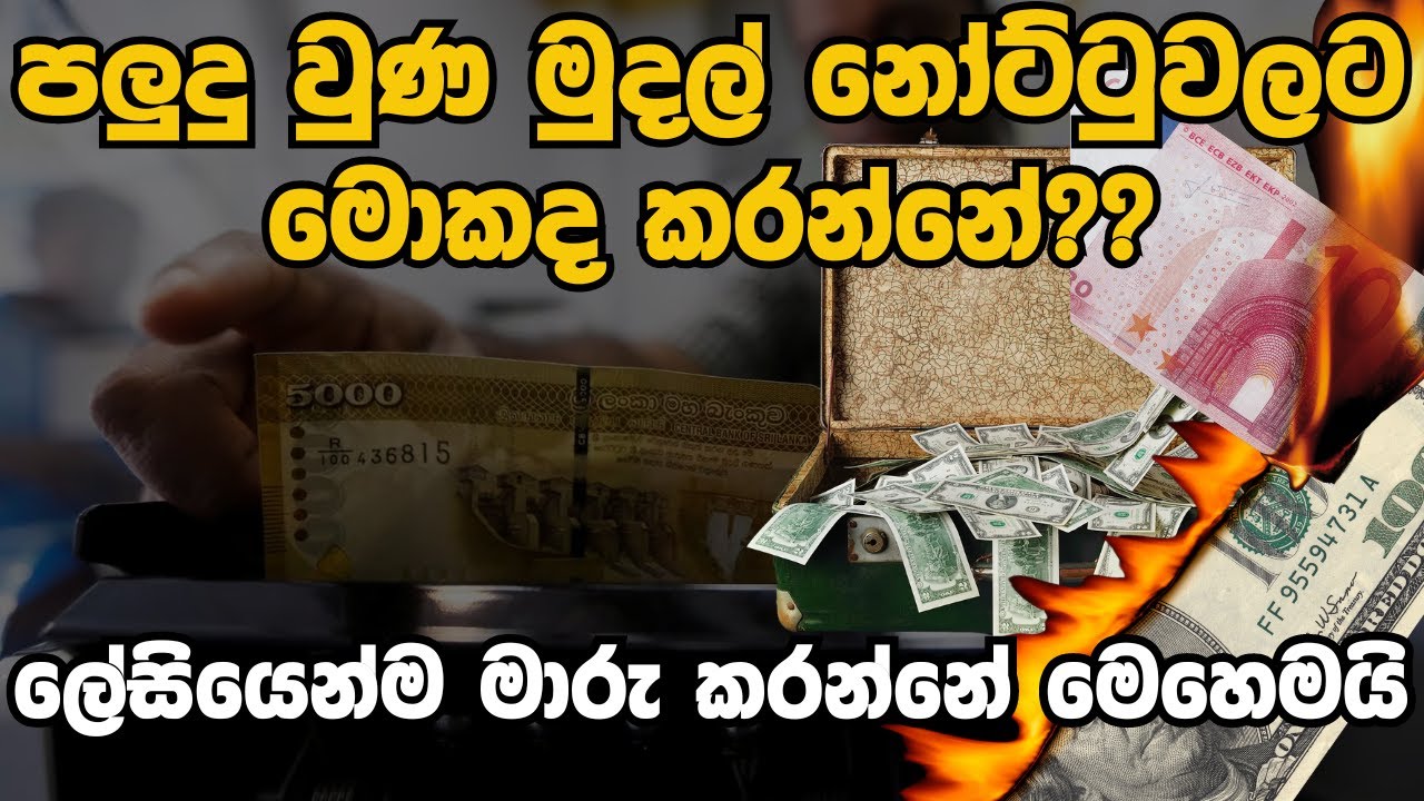 පලුදු නෝට්ටු මාරු කරන්නේ මෙහෙමයි | Easy Guide to Exchange Mutilated Notes in Sri Lanka (2024