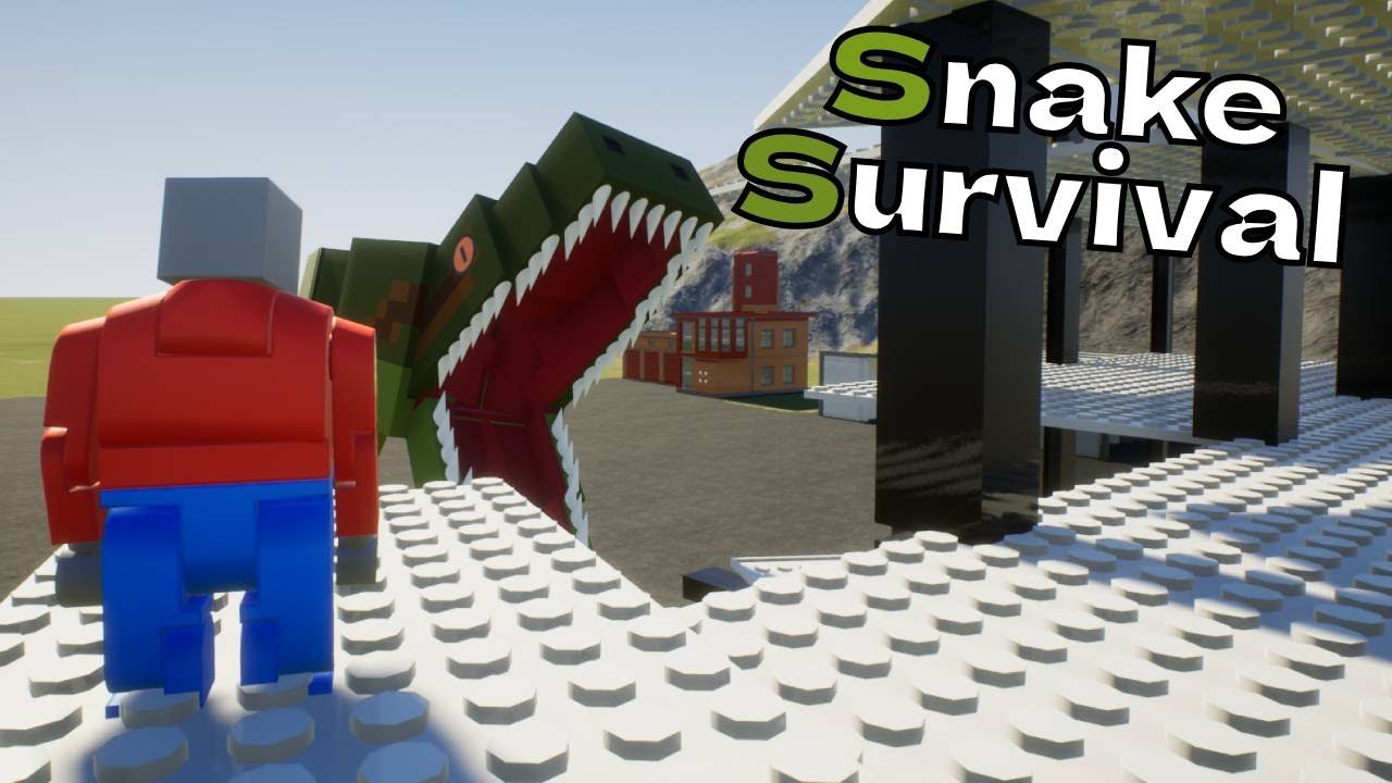 We Must Survive a Giant Lego Anaconda in a Tower! - Brick Rigs Multiplayer Survival