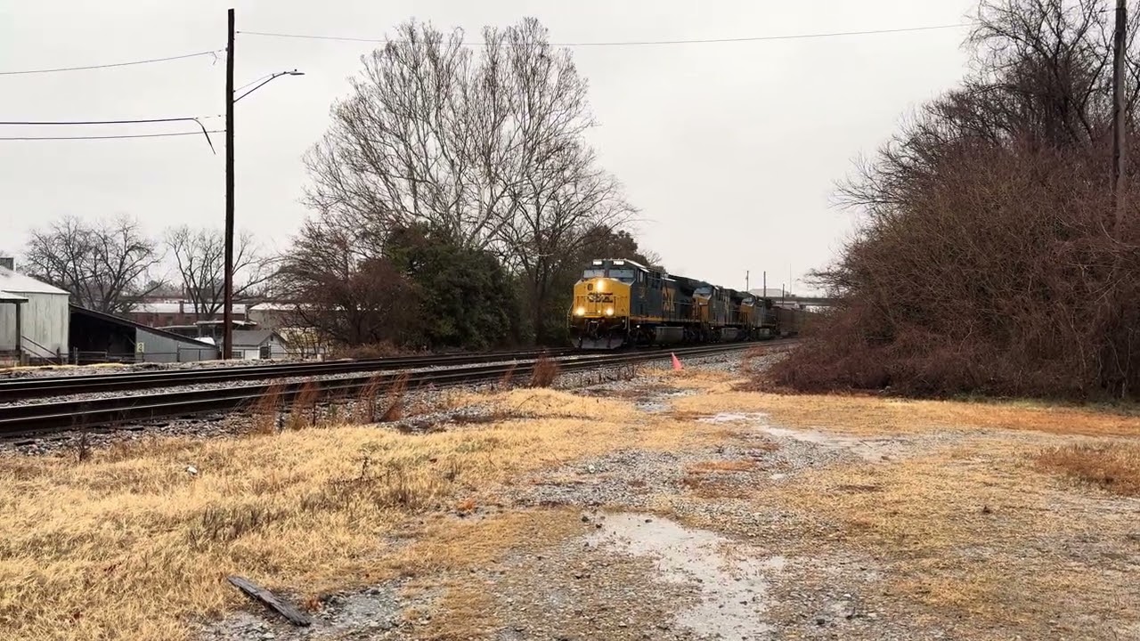 CSX loaded coal train passing CSX Rocky Mount Yard!