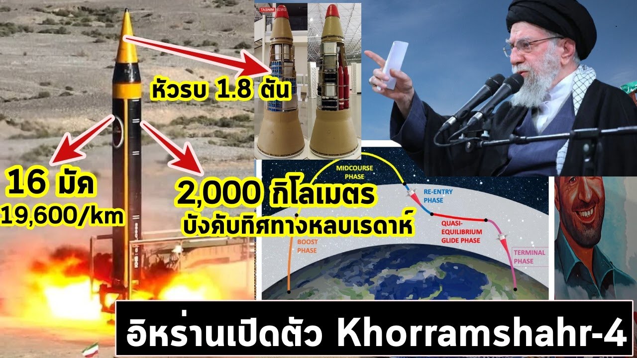 อิหร่านเผยขีปนาวุธใหม่ Khorramshahr-4 เร็วสุด16 มัค ระยะ 2000 km ในฐานใต้ดิน หลังเจรจาสหรัฐฯ ส่อล่ม!