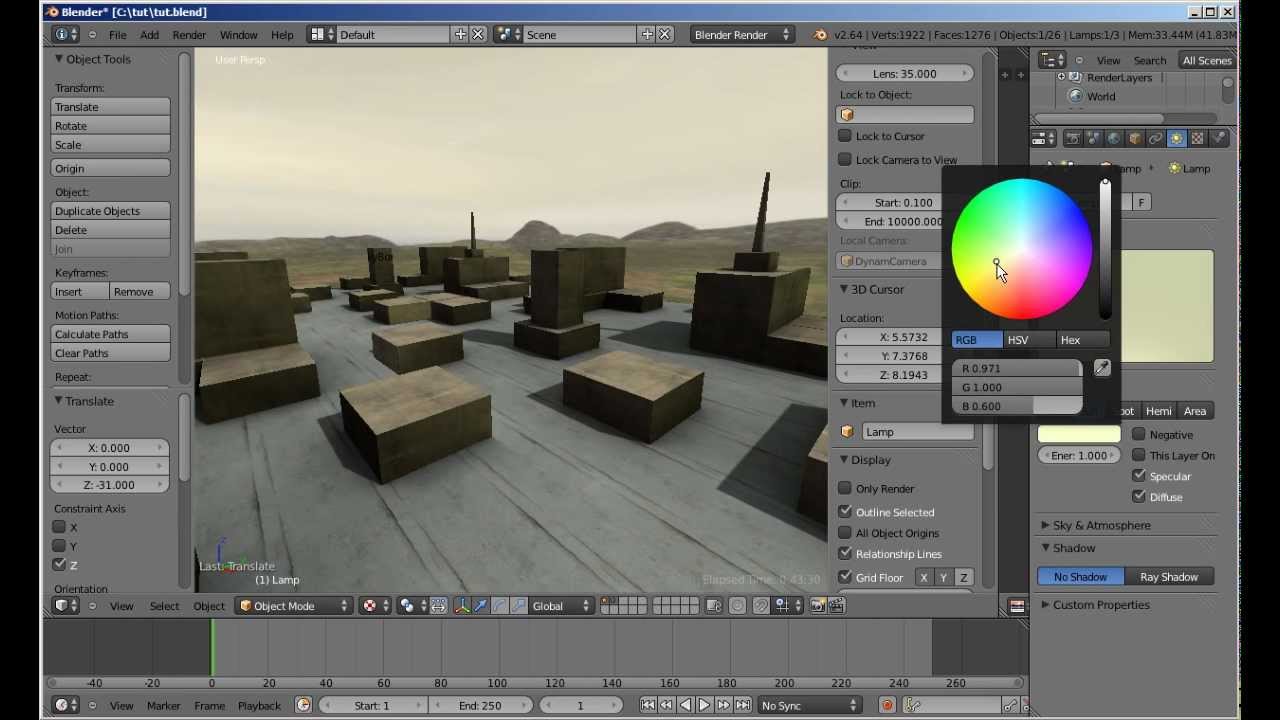 Light setup in Blender Game Engine