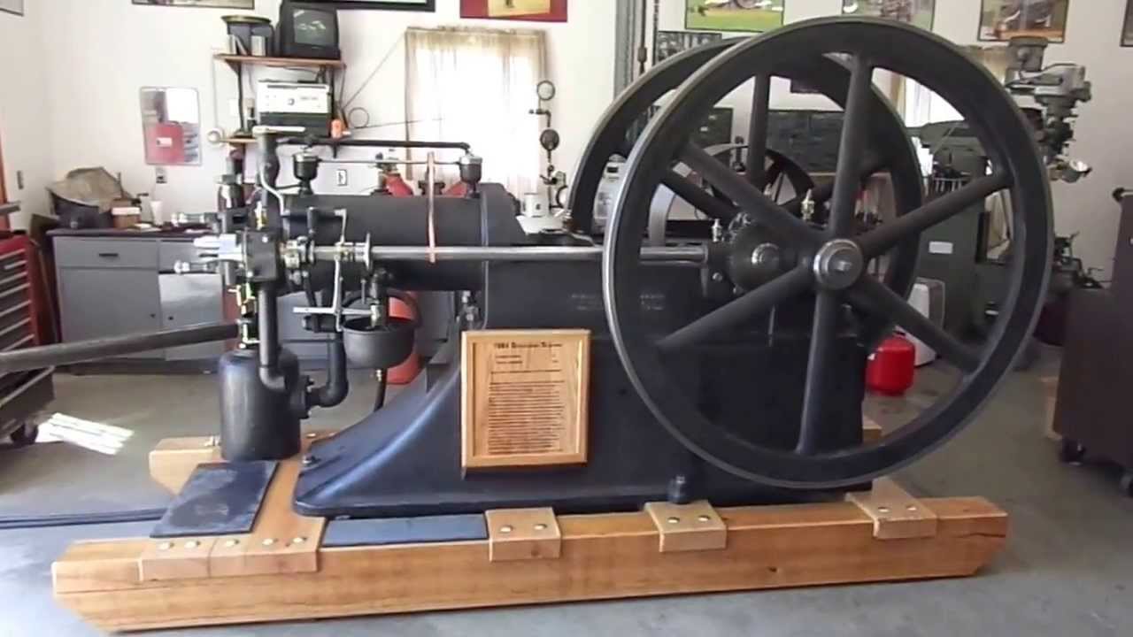 10 HP Schleicher Schumm slide valve engine Start up week 2 after slide modification, re-rescraping