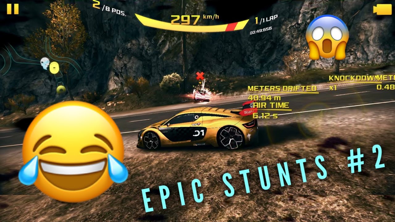 ASPHALT 8 EPIC STUNTS #2 (Asphalt 8 Funny Moments)