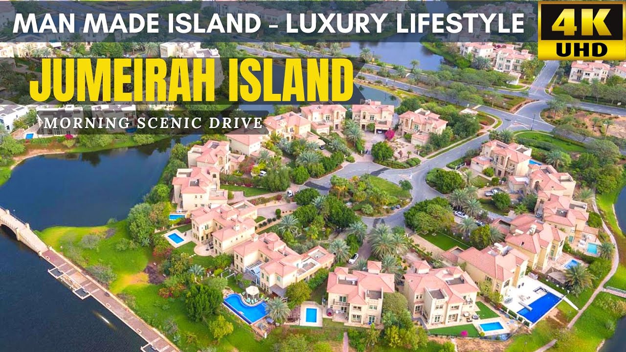 Jumeirah Island | Luxury Lifestyle | Man-Made Island | Morning Scenic Drive | Relaxation Music