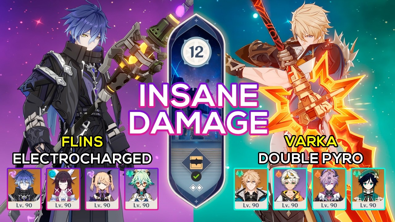 C0 Varka Double Pyro & C0 Flins Hypercarry | Spiral Abyss 12 | 6.4 Genshin Impact