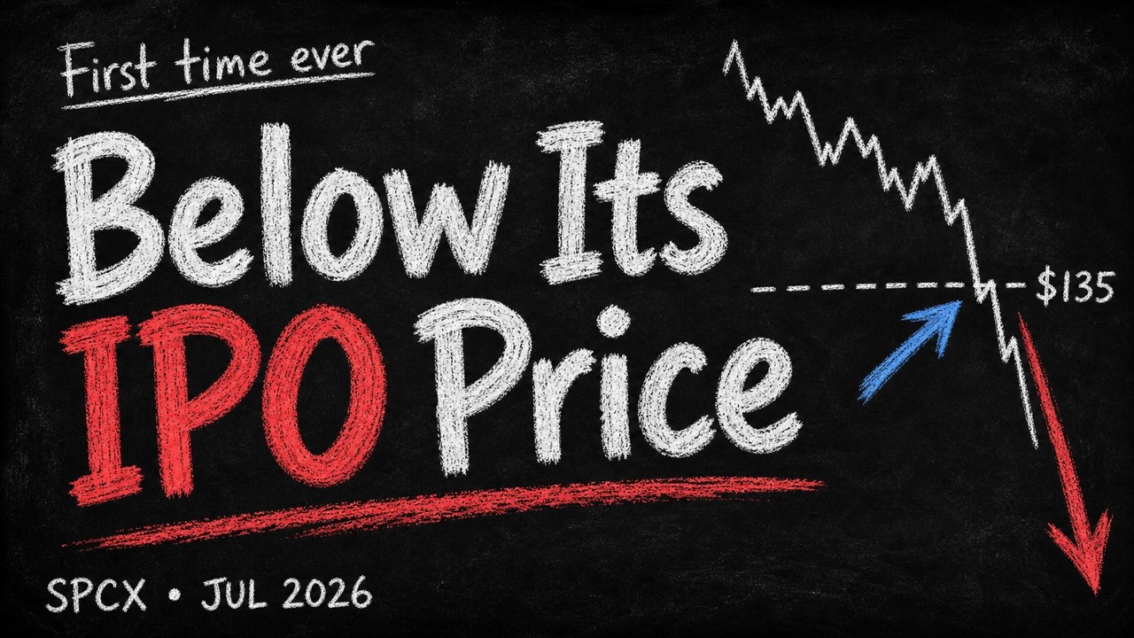 SPCX: It Just Closed Below Its Own $135 IPO Price, First Time Ever