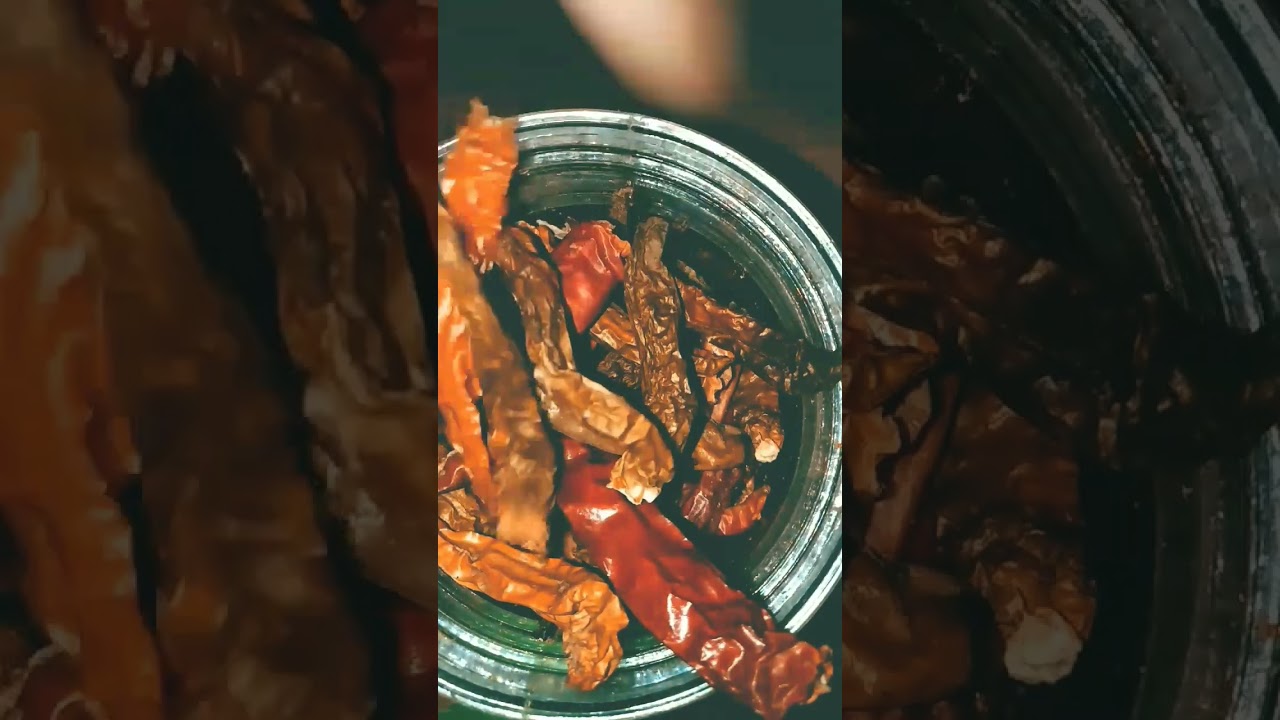 Organic Red Chilli Powder Making at Home #food #asmr #hacks #organic #shorts