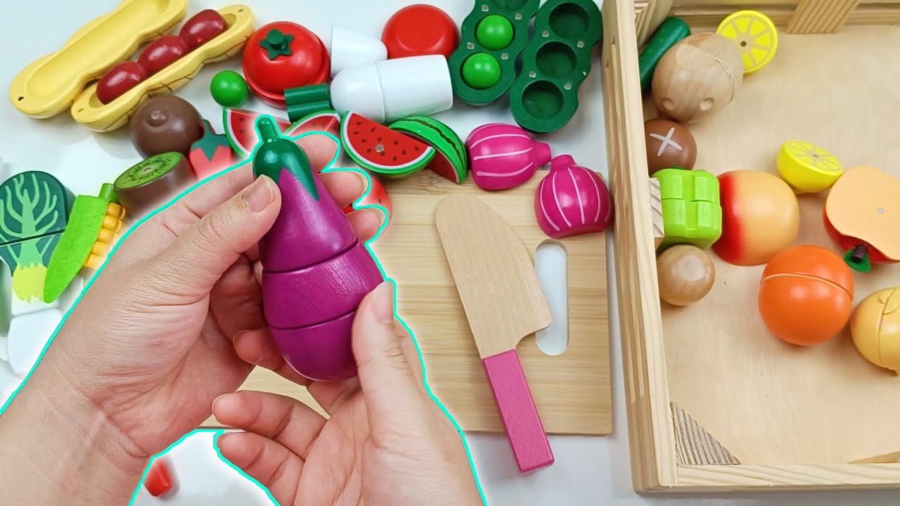 Wooden fruits and vegetables toy - Jouet fruits et légumes en bois