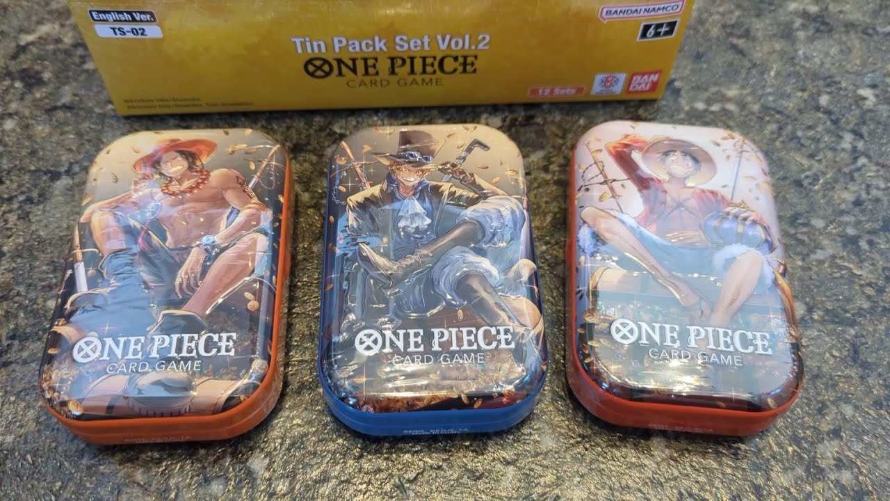 [OPTCG] Unboxing One Piece Card Game Tin Pack Set Vol.2 [TS-02]