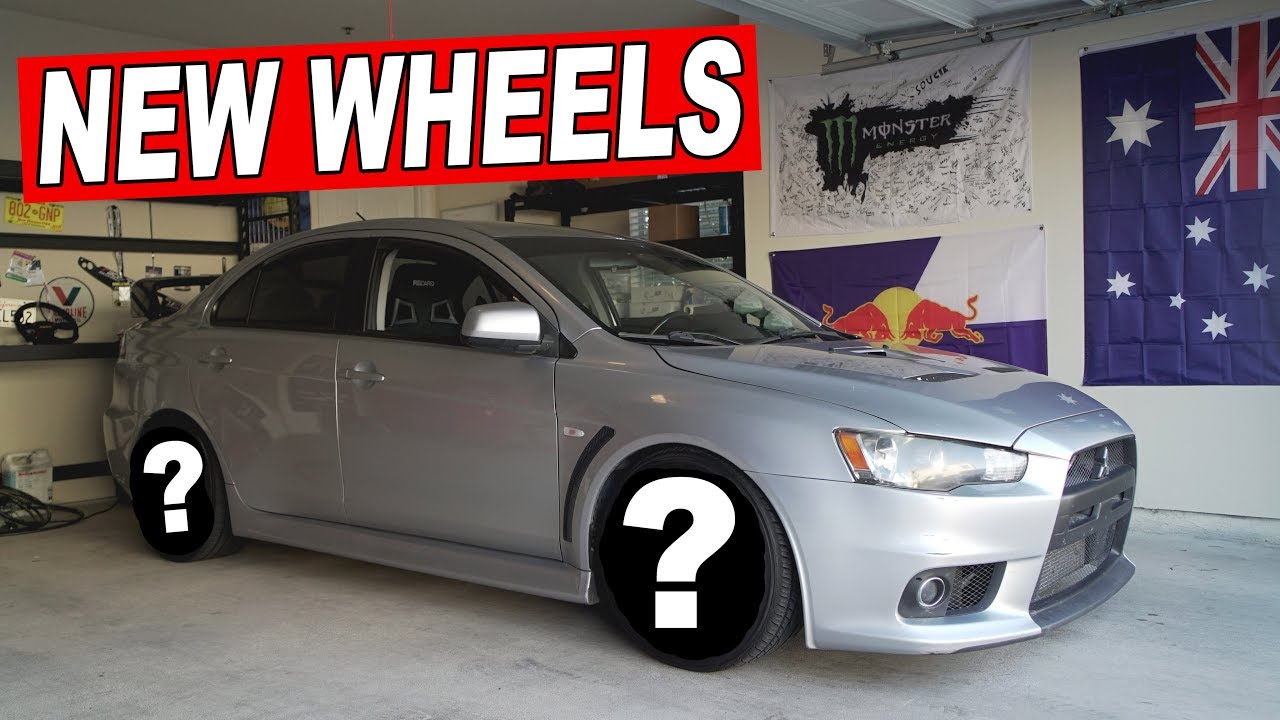 TEST FITTING NEW WHEELS on the Evo X!