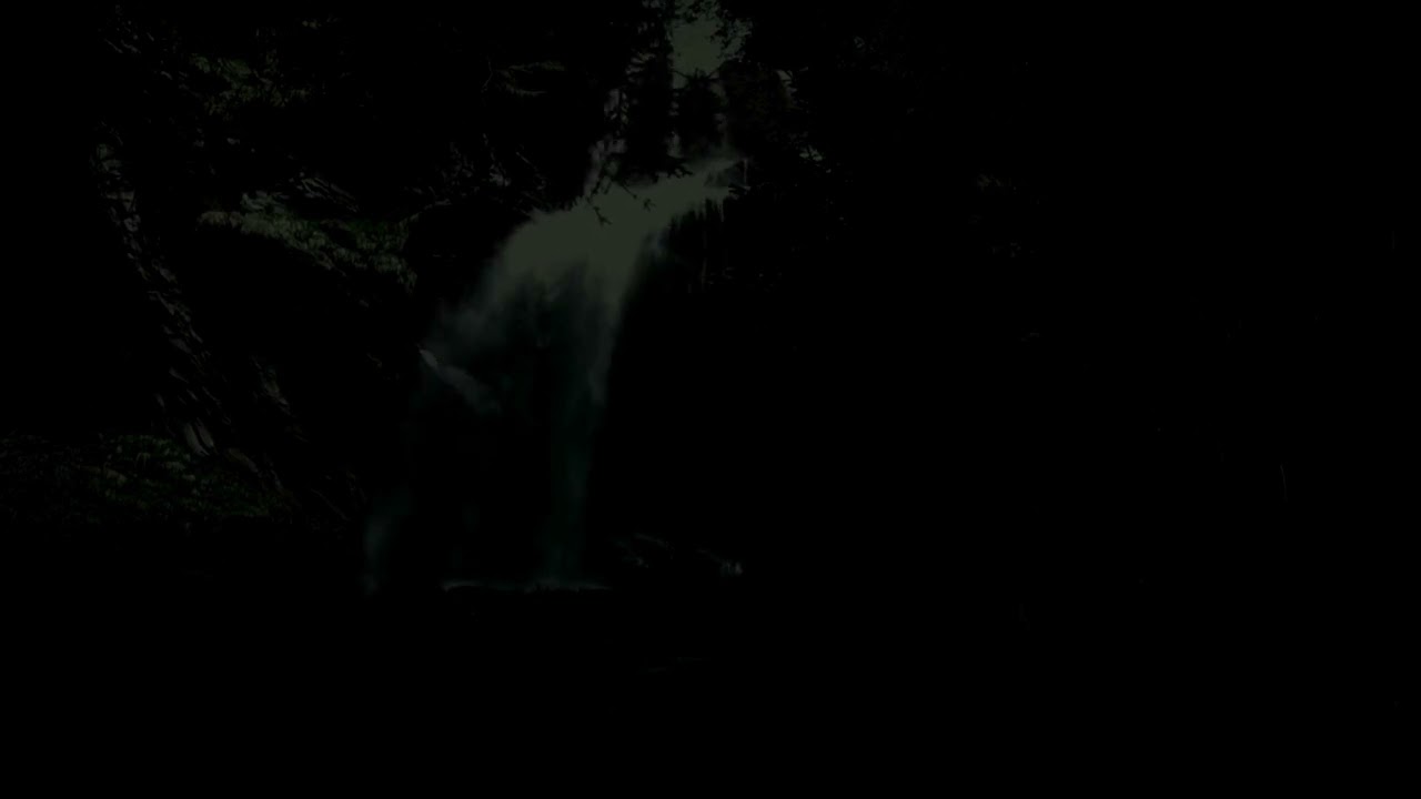 WATERFALL in Forest | #17 Waterfall Dark Minimal Motion Series | Study and Work | 30 minutes
