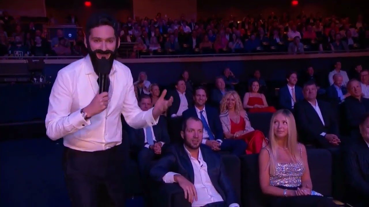 Nikita Kucherov was NOT in the mood for jokes at the NHL Awards.