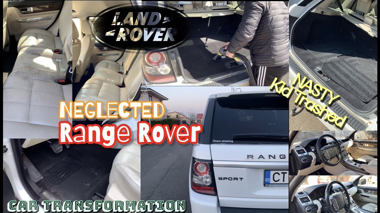 Super Cleaning a NEGLECTED Range Rover Sport | NASTY Kid-Trashed Car Detailing Transformation!