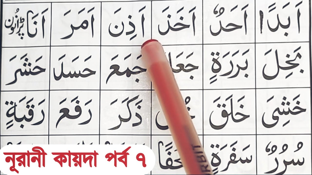 Noorani Qaida | Part 7 | নূরানী কায়দা শিক্ষা | নূরানী কায়দা শিখার সহজ উপায়