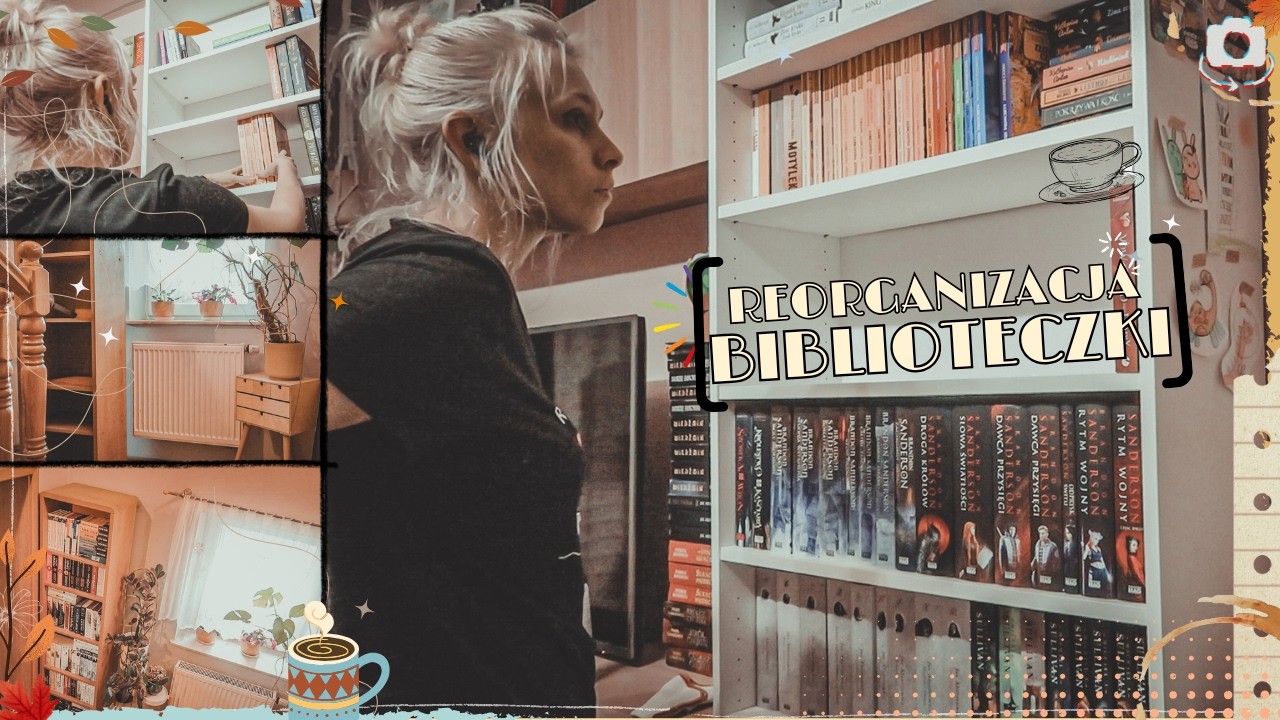 REORGANIZACJA BIBLIOTECZKI + nowy regał z odzysku 📖🥰💸