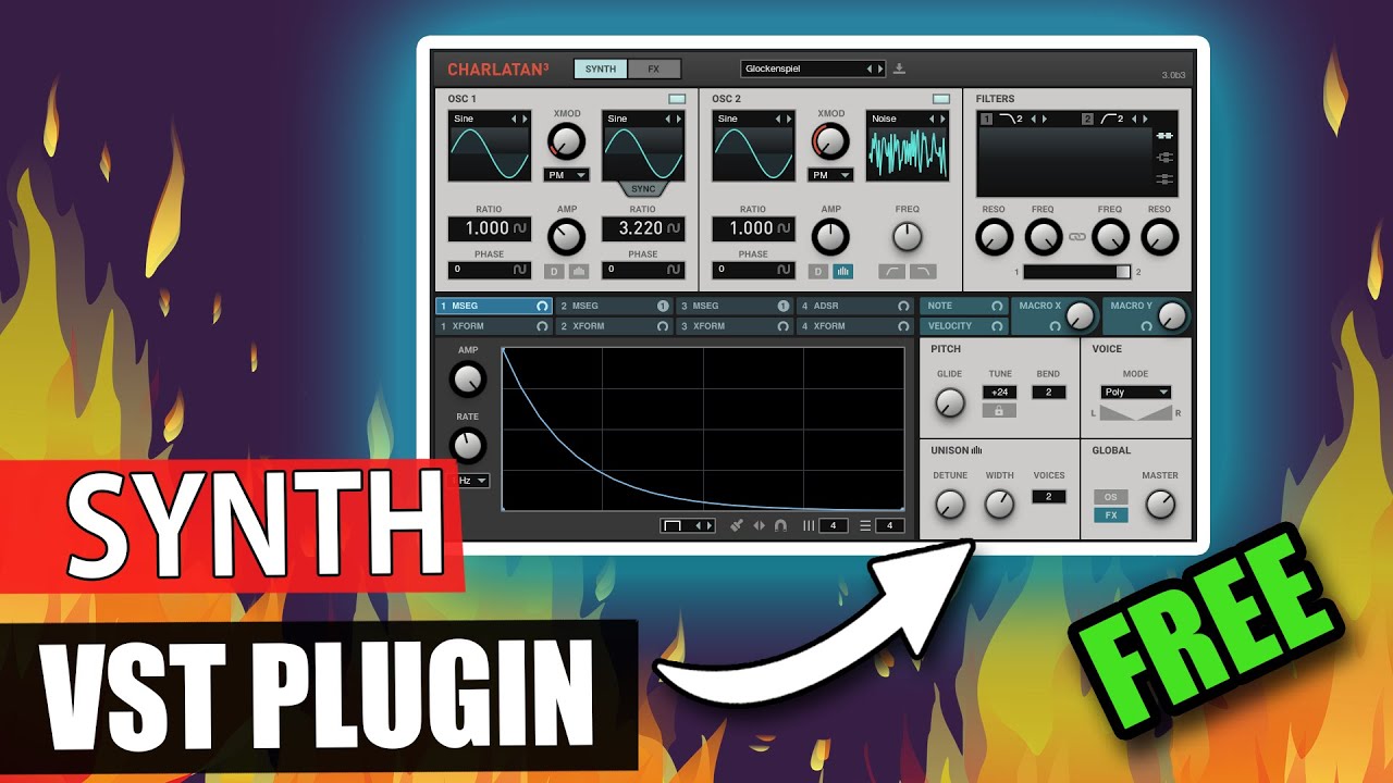 Free Charlatan 3 Synth Plugin review and sound demo