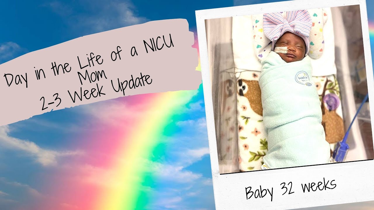 DAY IN THE LIFE OF A NICU MOM | 32 WEEK PREMATURE NEWBORN | 3 WEEK UPDATE | BABY AFTER STILLBIRTH 🌈
