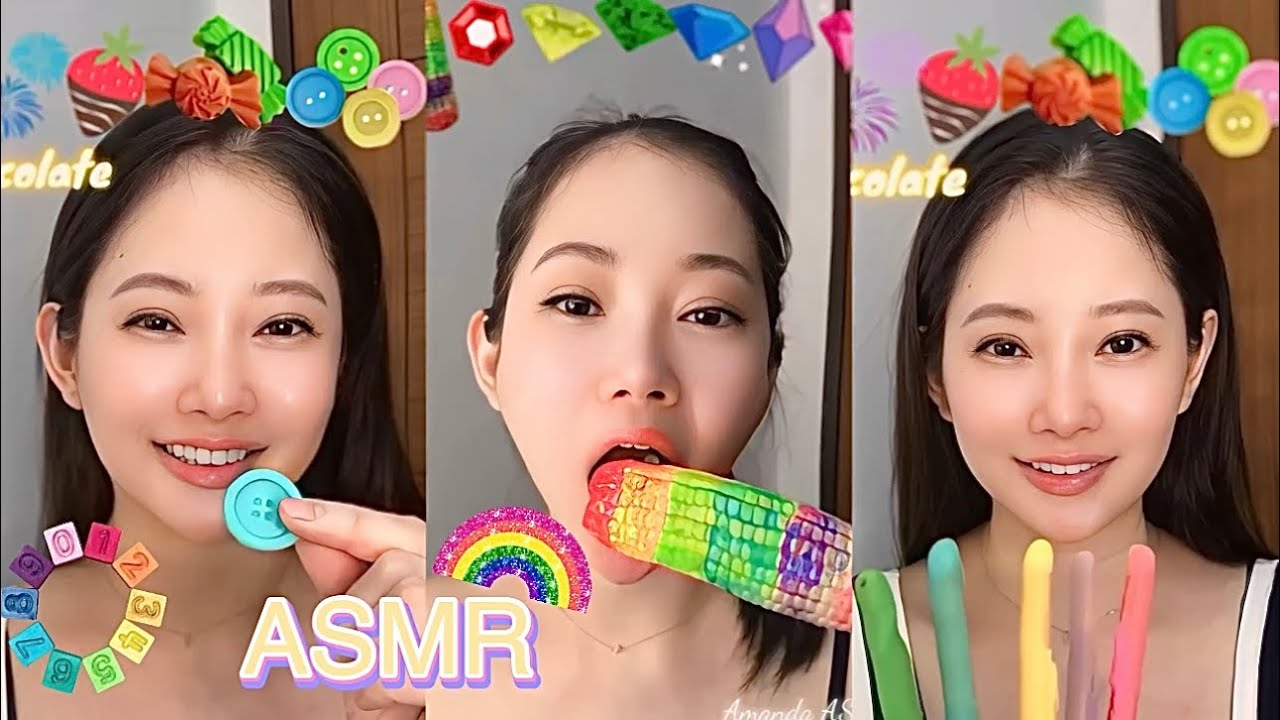 Delicious food makes us appreciate it more🌈#asmr #food #candy #eating