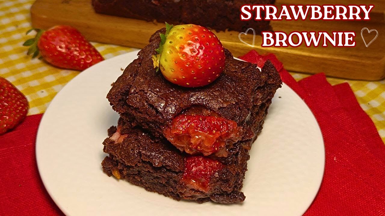 These Strawberry Brownies Are Extra Fudgy 🍓🍫 | Baking Therapy
