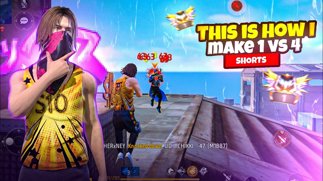 THIS IS HOW I MAKE 1V4 SHORT VIDEOS IN FREE FIRE