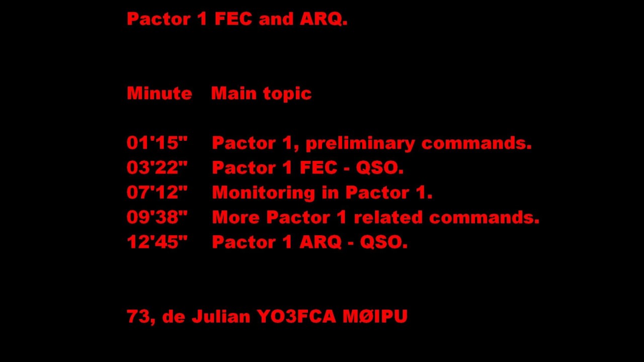 Pactor 1 FEC and ARQ commands, settings and QSO using AEA Pakratt PK232 and Kantronics KAM-XL TNC