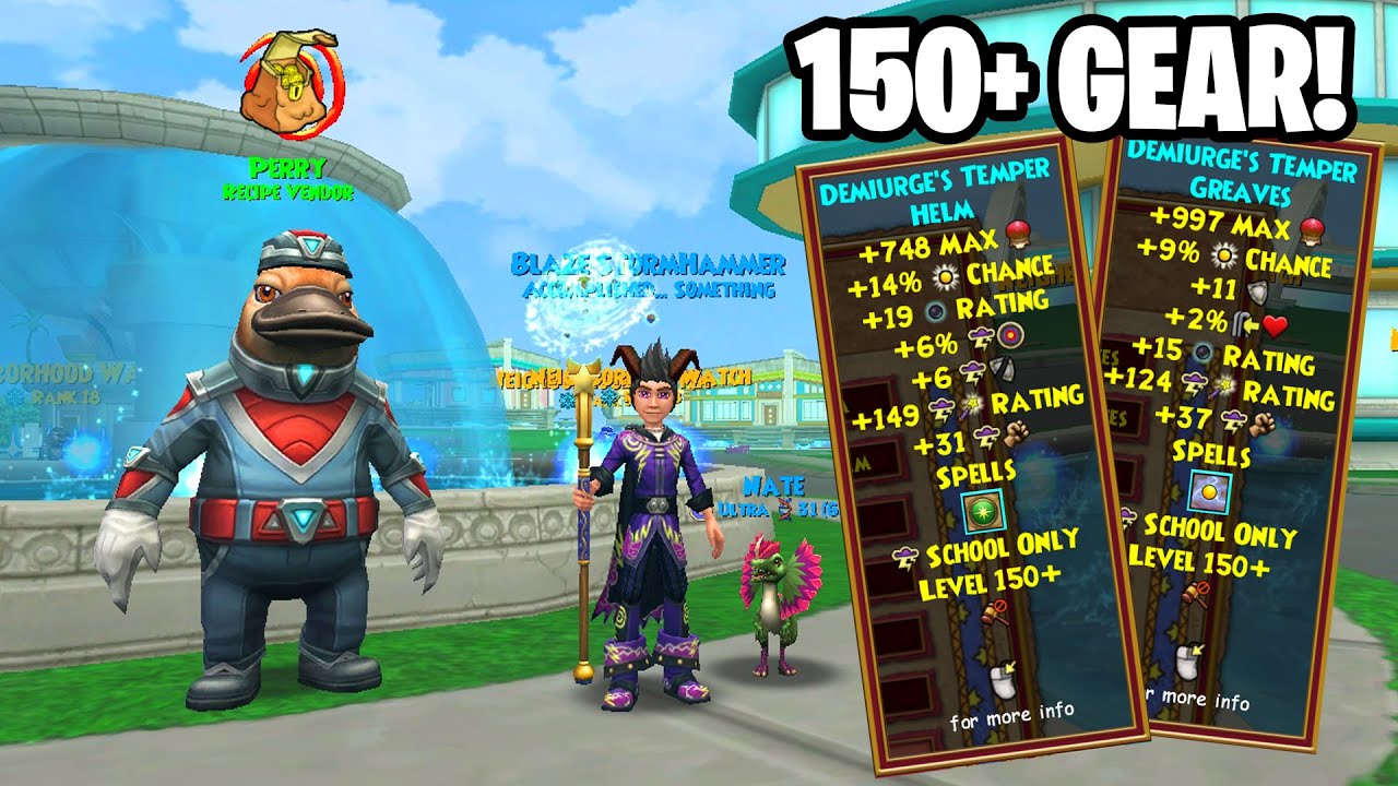 Wizard101: НОВОЕ СНАРЯЖЕНИЕ ЛЕМУРИИ УРОВНЯ 150+!