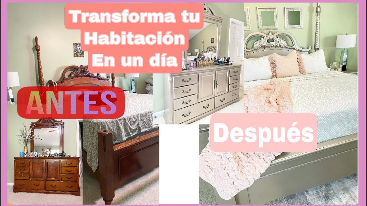 RENUEVA TUS MUEBLES VIEJOS/transformación extrema de mi habitación/room remodel