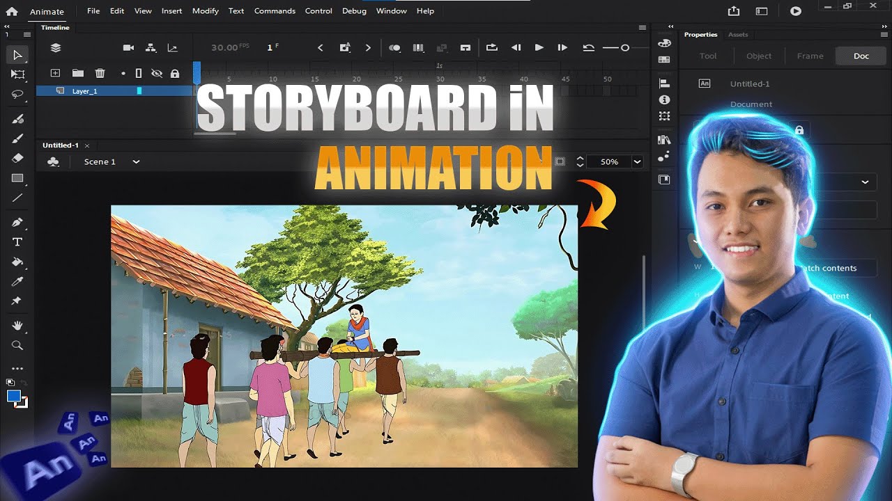 Hindi story making story board | Adobe Animate complete course in hindi/urdu | RacEducater