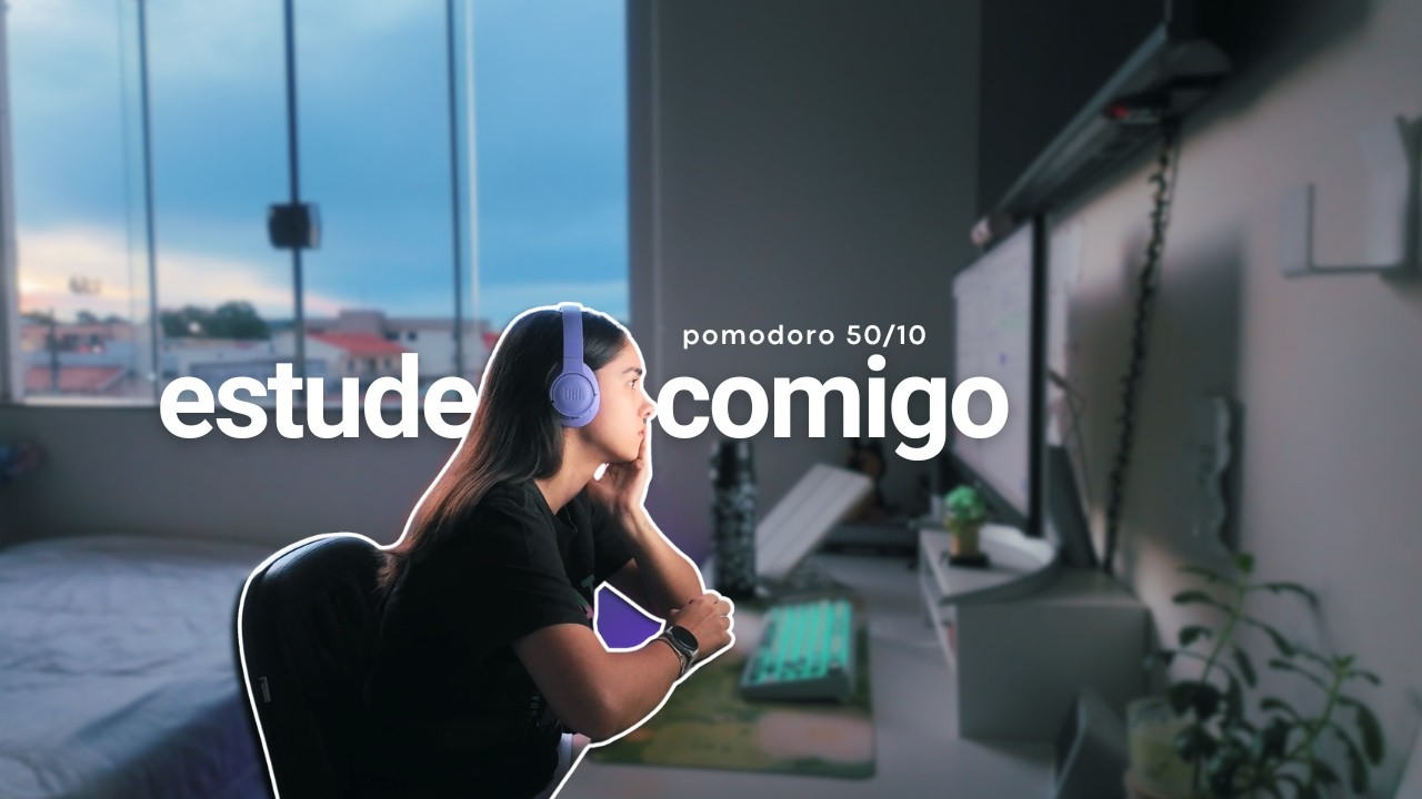 Estude comigo | 3 horas de foco: pomodoro 50/10 | som ambiente