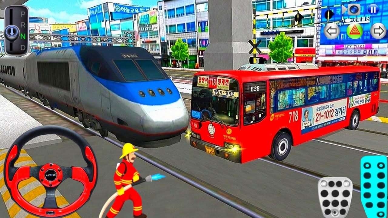 New Hyundai Express Bus Vs Bullet Train - 3D Driving Class 2026 - Best Android iOS Gameplay🎮