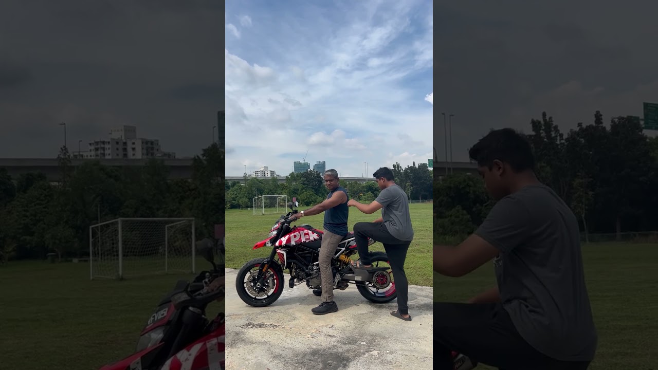 Ducati Hypermotard 950 seat height usability comparison for rider and pillion passenger.